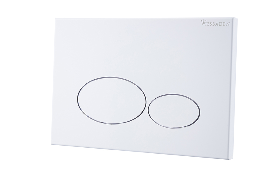 X32 Metal drukplaat voor inbouwreservoir mat wit - 32.4678