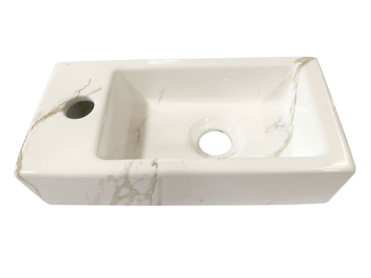 Mini-Rhea links fontein 360x180x90 Carrara - 32.5496