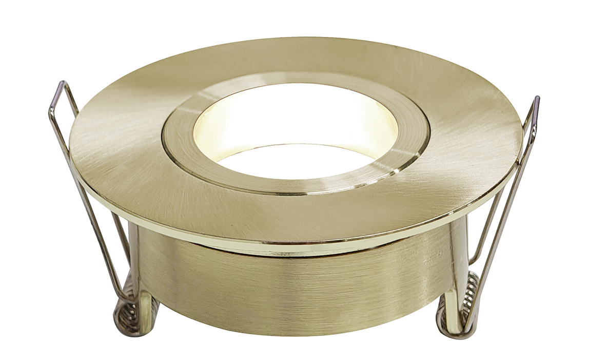 Spotz inbouwspot enkel dimbaar IP65 geborsteld messing