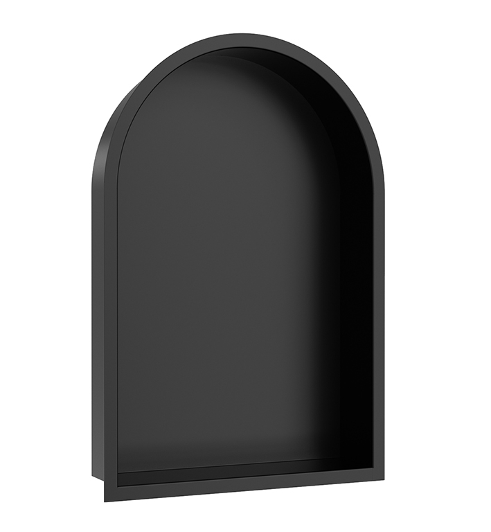 Demis inbouwnis ovaal 30 x 45 x 7 cm mat zwart