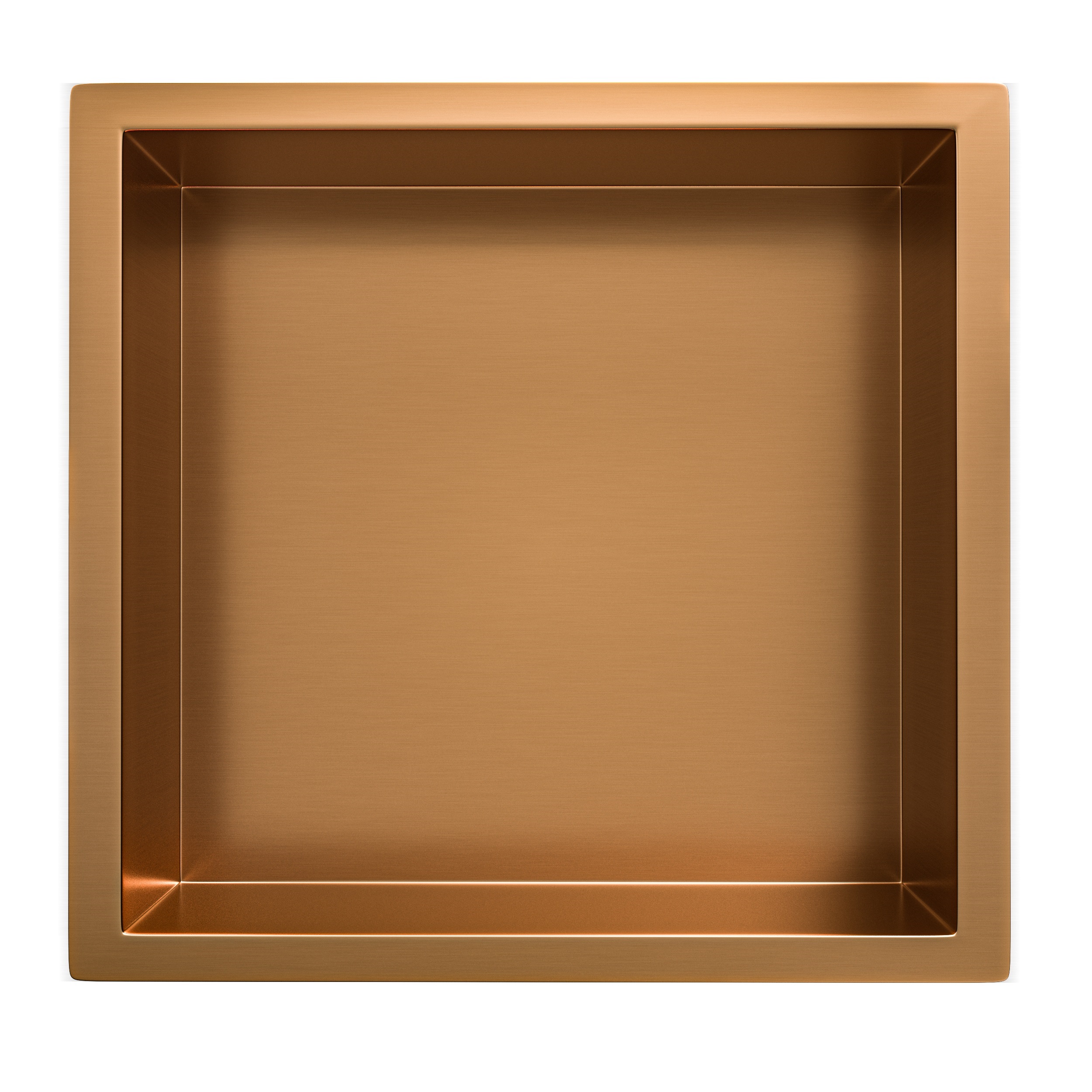 Demis inbouwnis 30 x 30 x 10 cm geborsteld brons koper - 33.2162