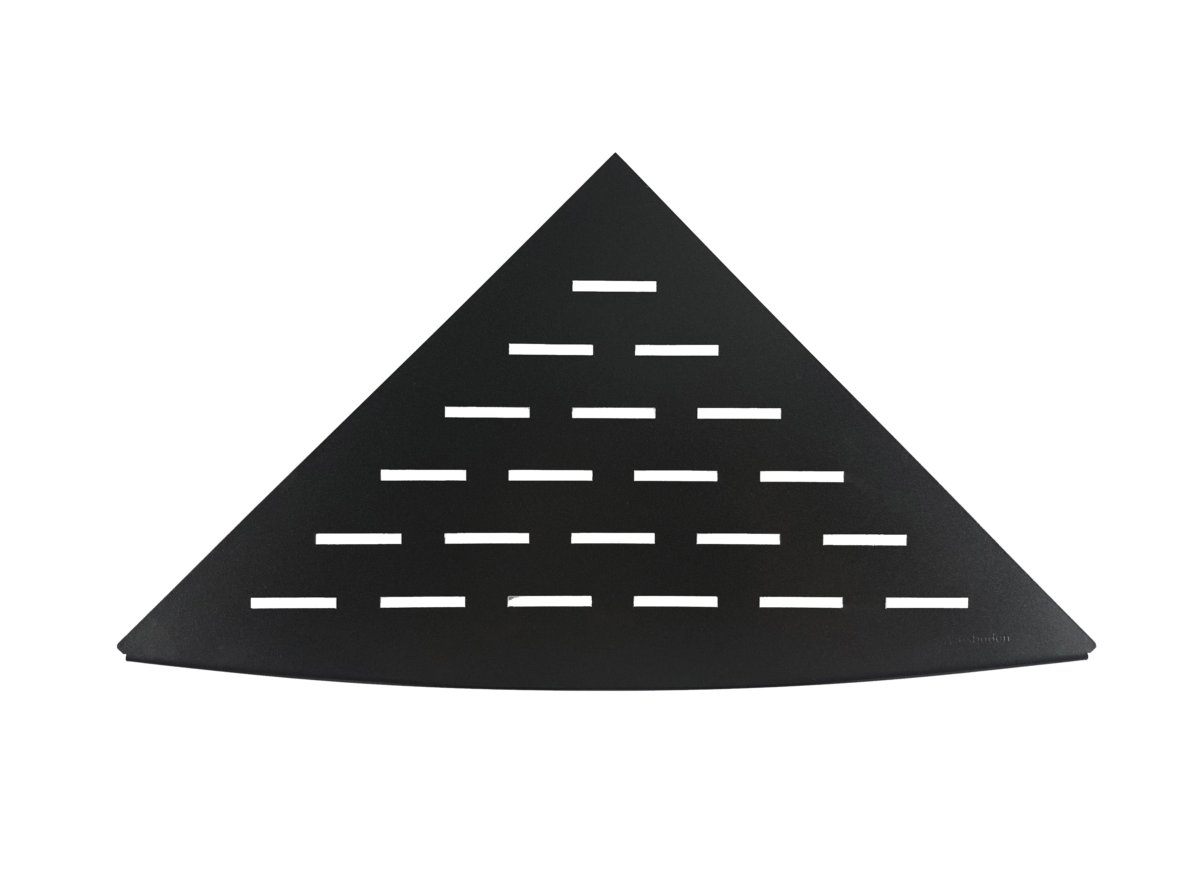 InWall hoekplanchet mat zwart - 33.2190
