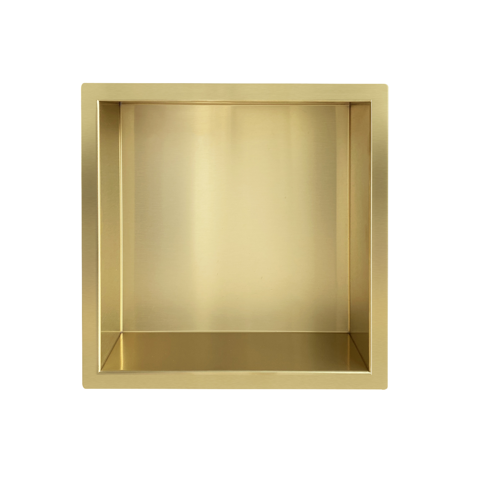 Demis inbouwnis 30 x 30 x 7 cm geborsteld messing - 33.2191