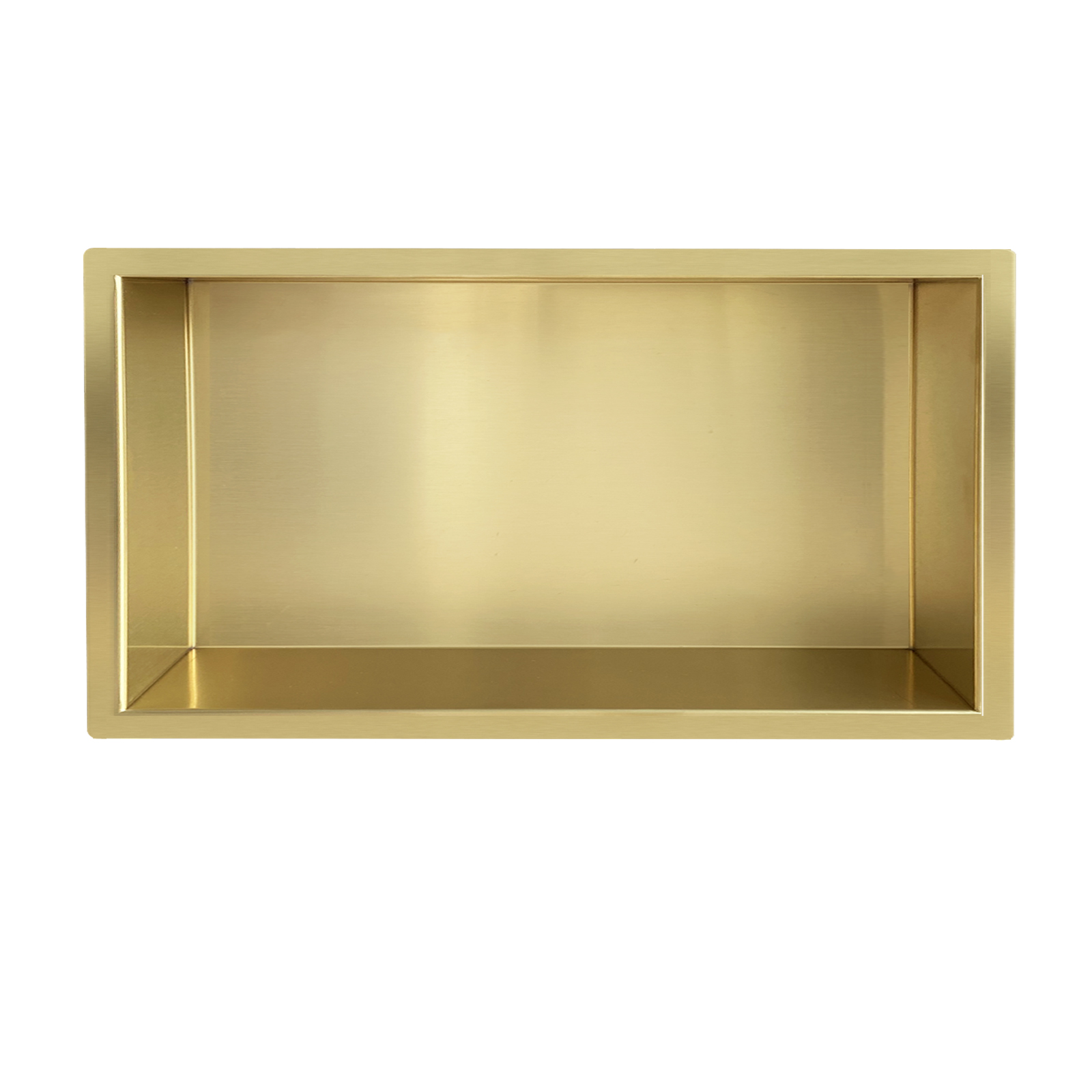 Demis inbouwnis 30 x 60 x 7 cm geborsteld messing - 33.2192