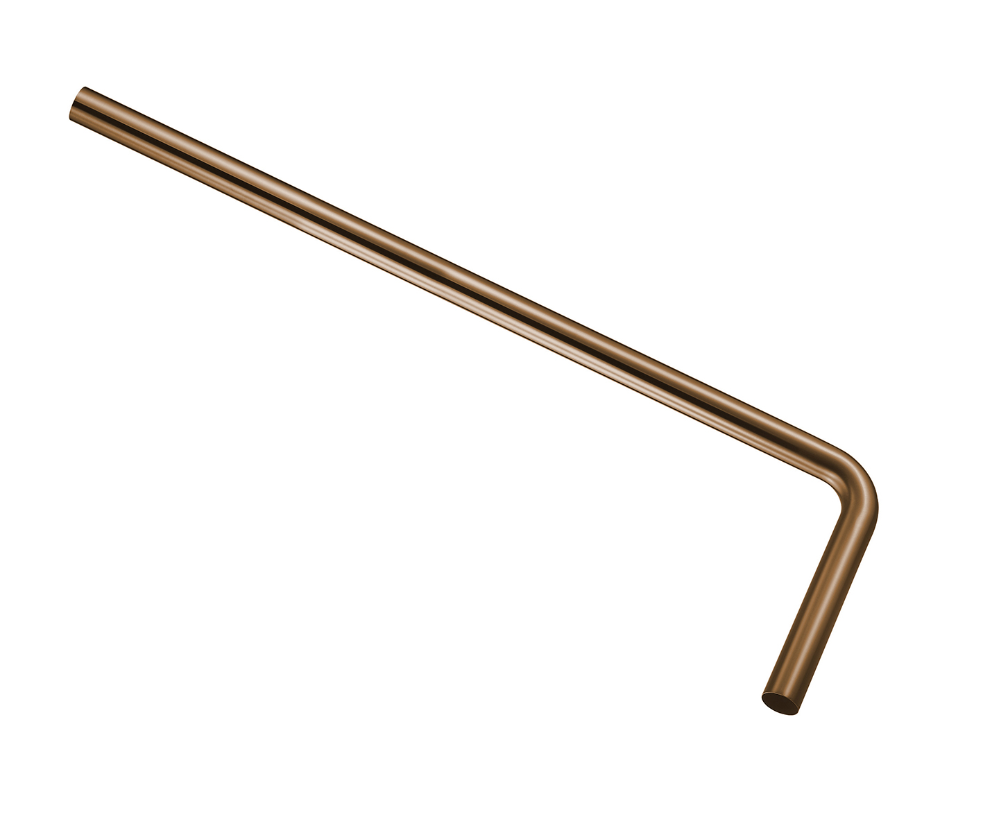 Vloerbuis 75 x 22 x 3,2 cm geborsteld brons koper - 33.3562