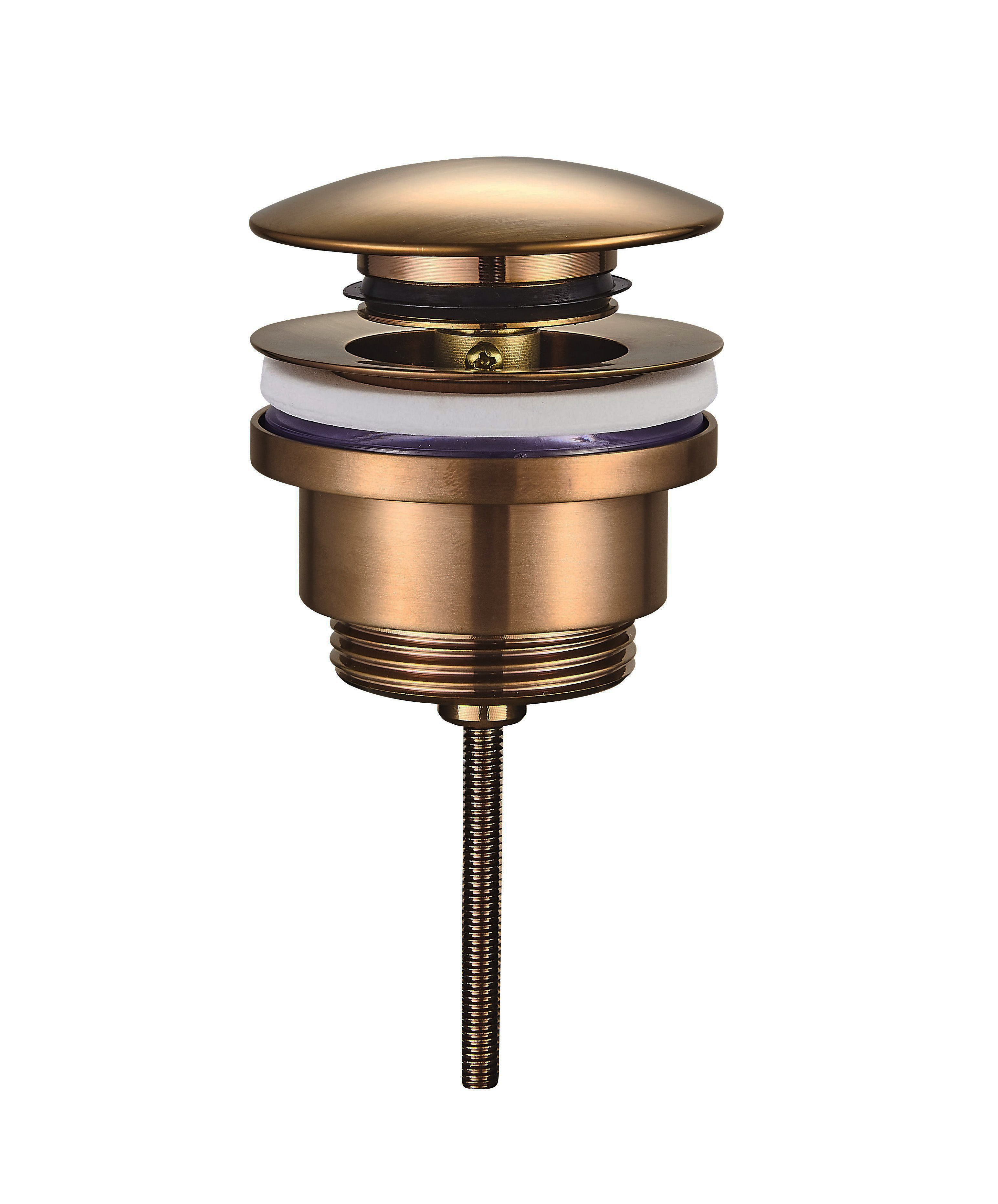 Caral clickwaste afvoerplug 5/4" geborsteld brons koper - 33.4458