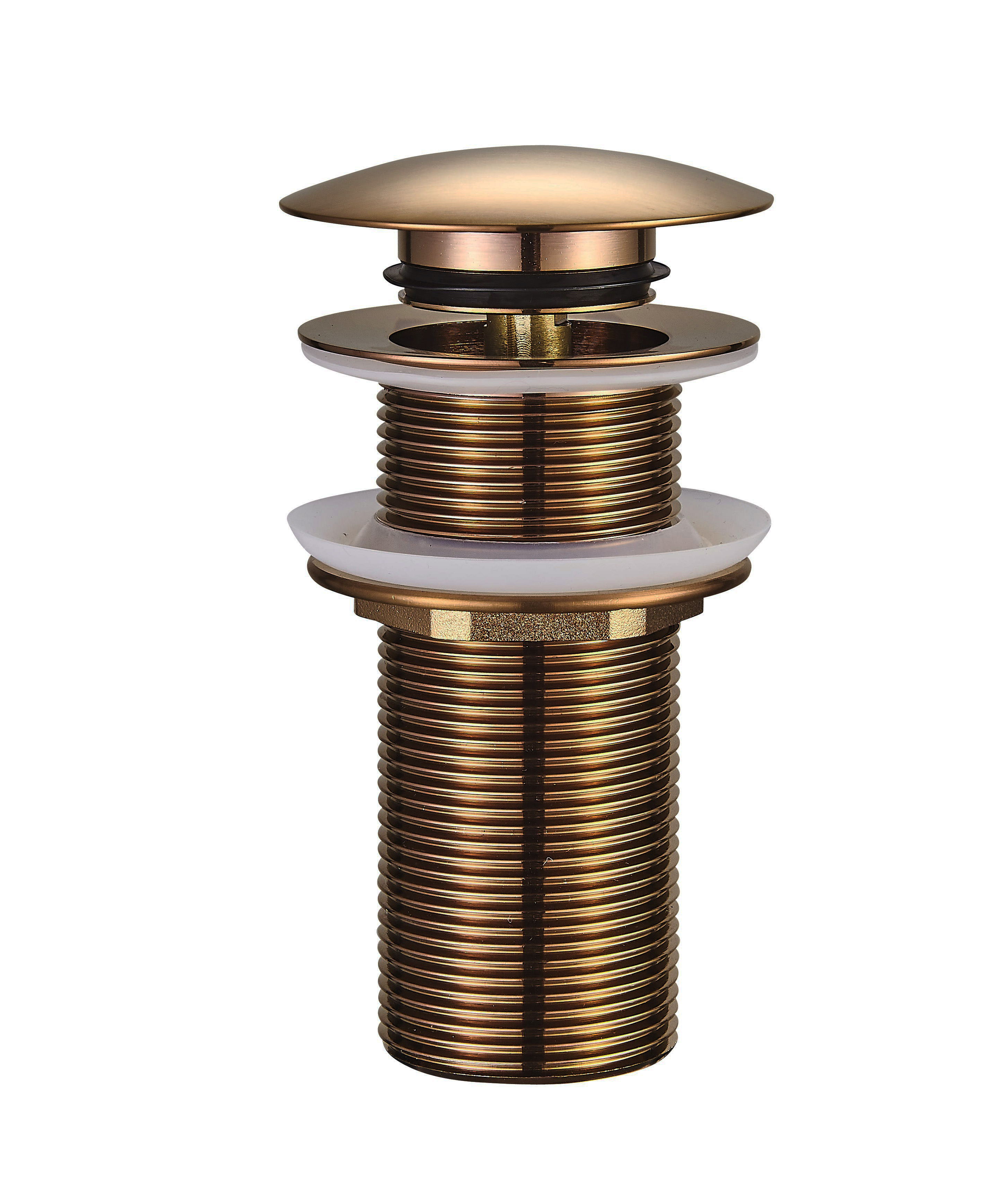 Caral clickwaste afvoerplug verlengd 5/4" geborsteld brons koper - 33.4476
