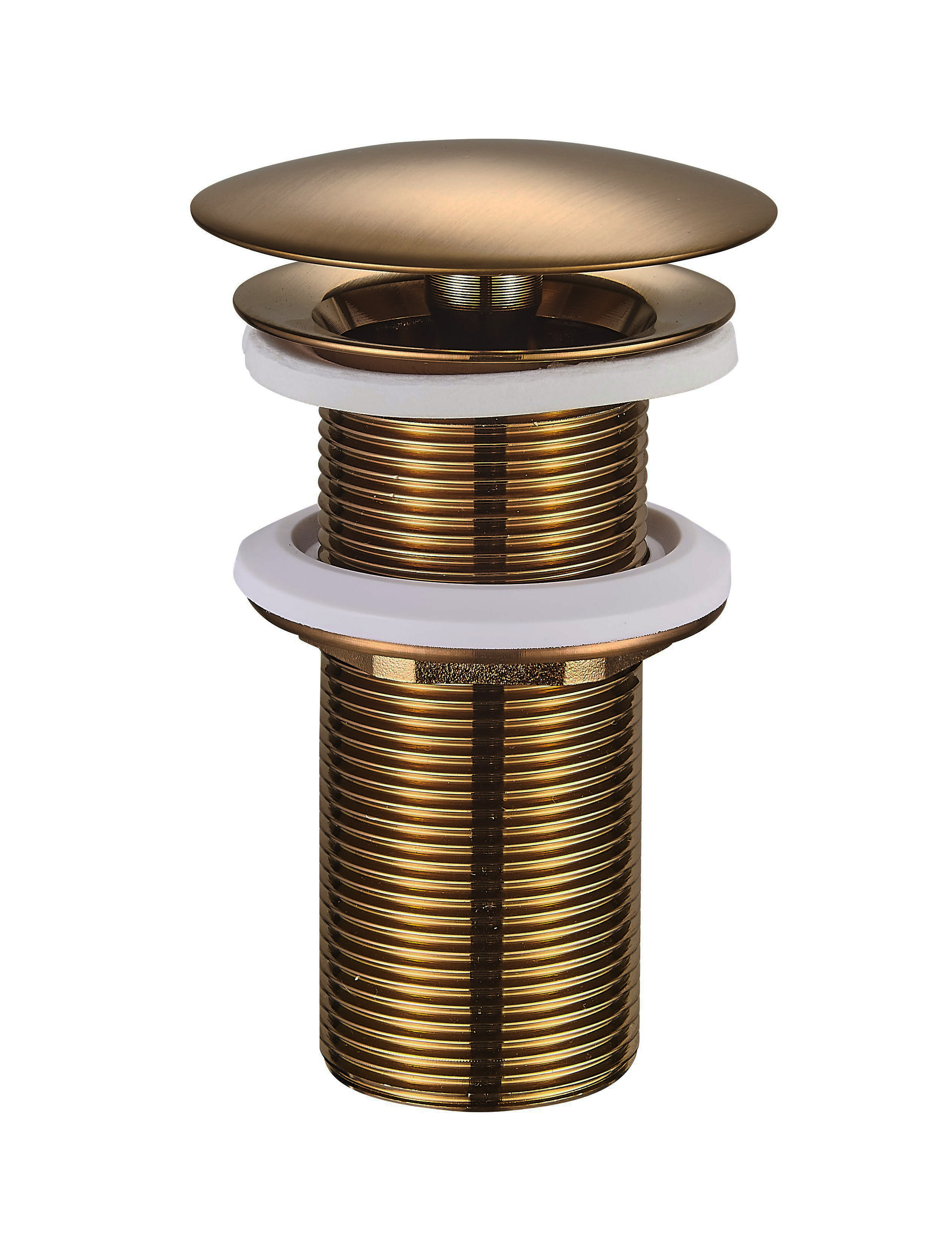 Caral open afvoerplug verlengd 5/4" geborsteld brons koper - 33.4488