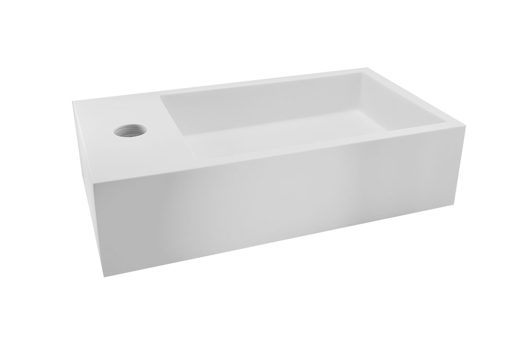 Maria fontein Solid Surface 40 x 22 cm wit links - 36.4040