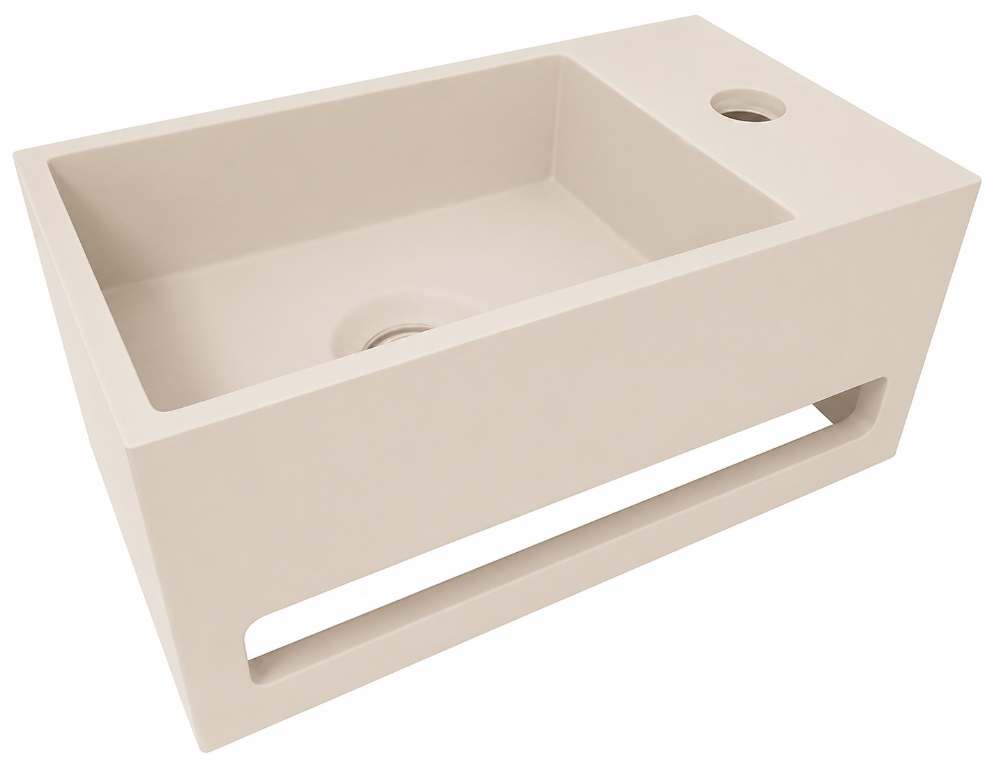 Julia fontein rechts 35 x 20 x 16 cm solid surface beige