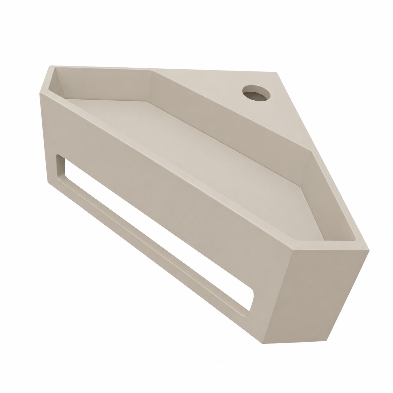 Julia hoekfontein 35 x 35 x 16 cm solid surface beige
