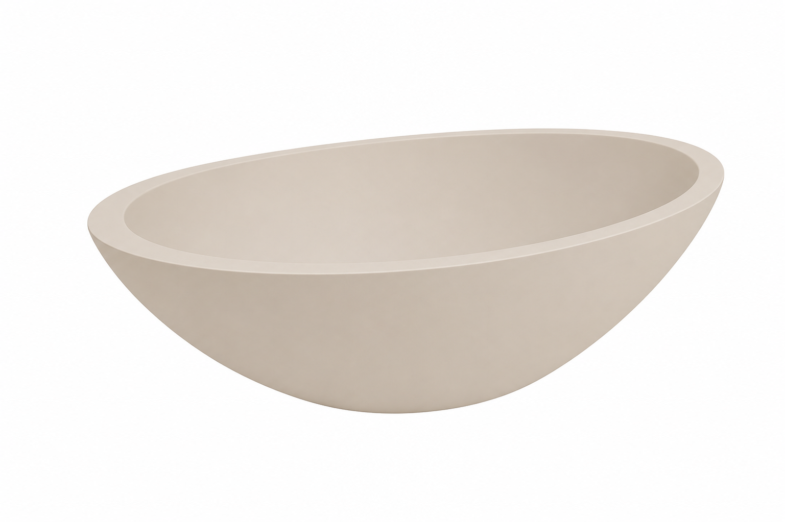 Kim waskom ovaal 59 x 35 x 11 cm solid surface beige