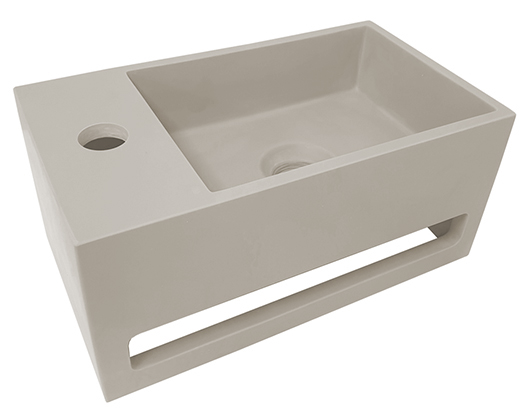 Julia fontein links 35 x 20 x 16 cm solid surface beige