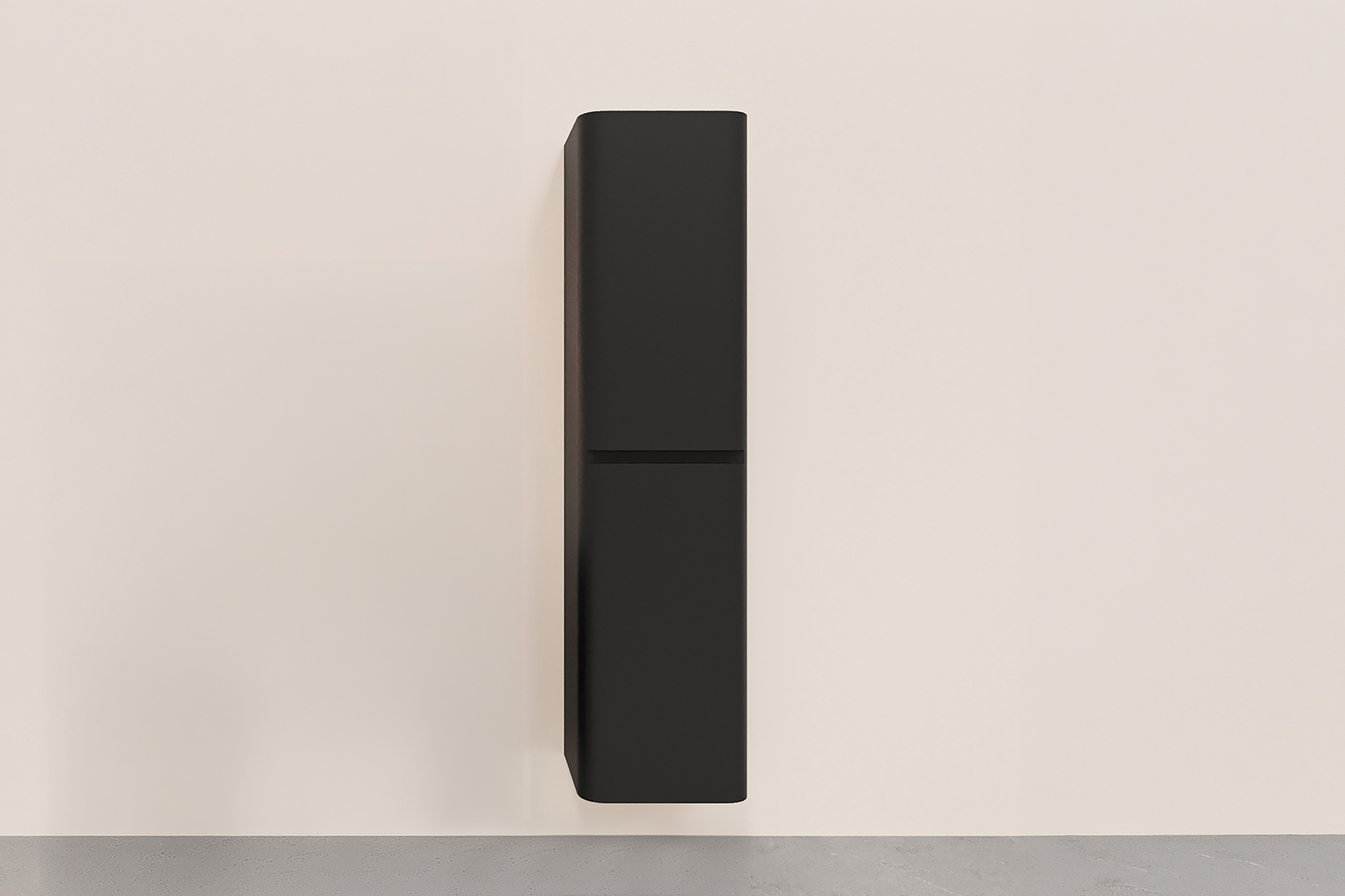 Novira kolomkast afgeronde hoeken 160 x 40 x 35 cm mat zwart