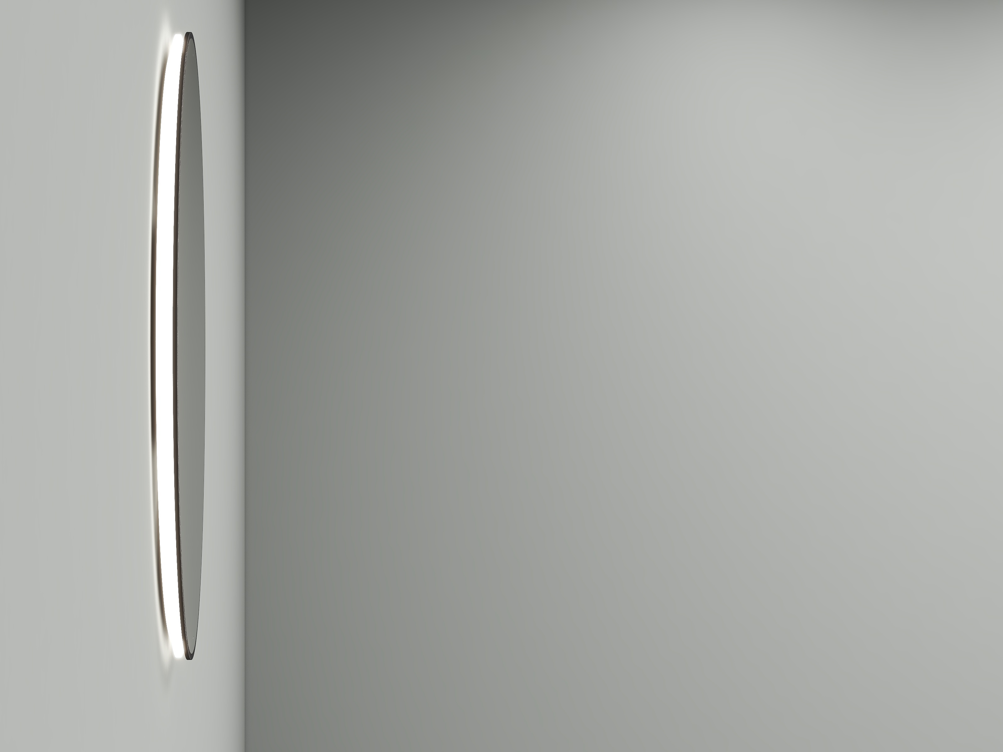 Novi ronde spiegel met LED, dimbaar 80 cm mat zwart - 38.3707