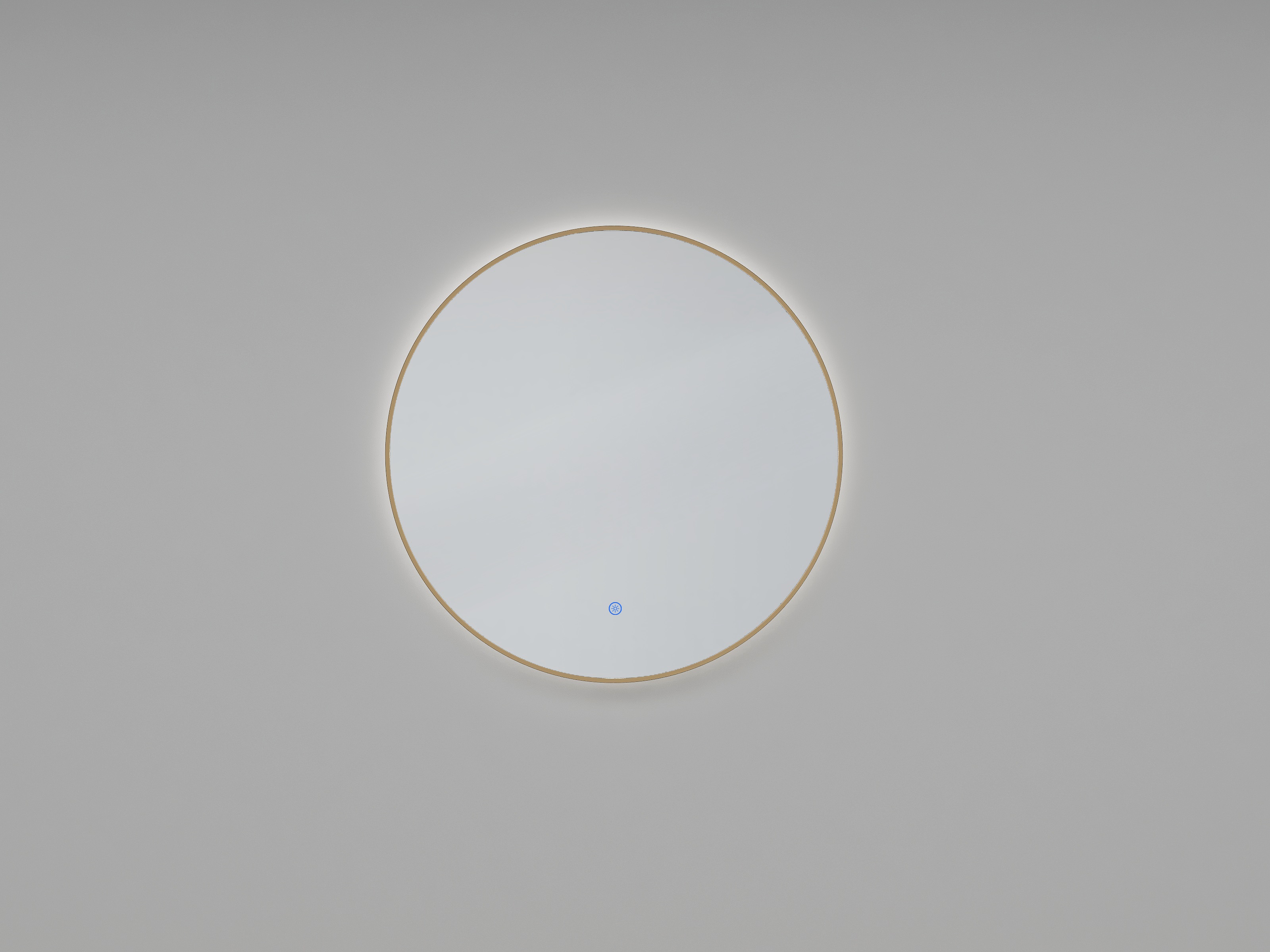 Novi ronde spiegel met LED, dimbaar 100 cm geborsteld messing - 38.3710