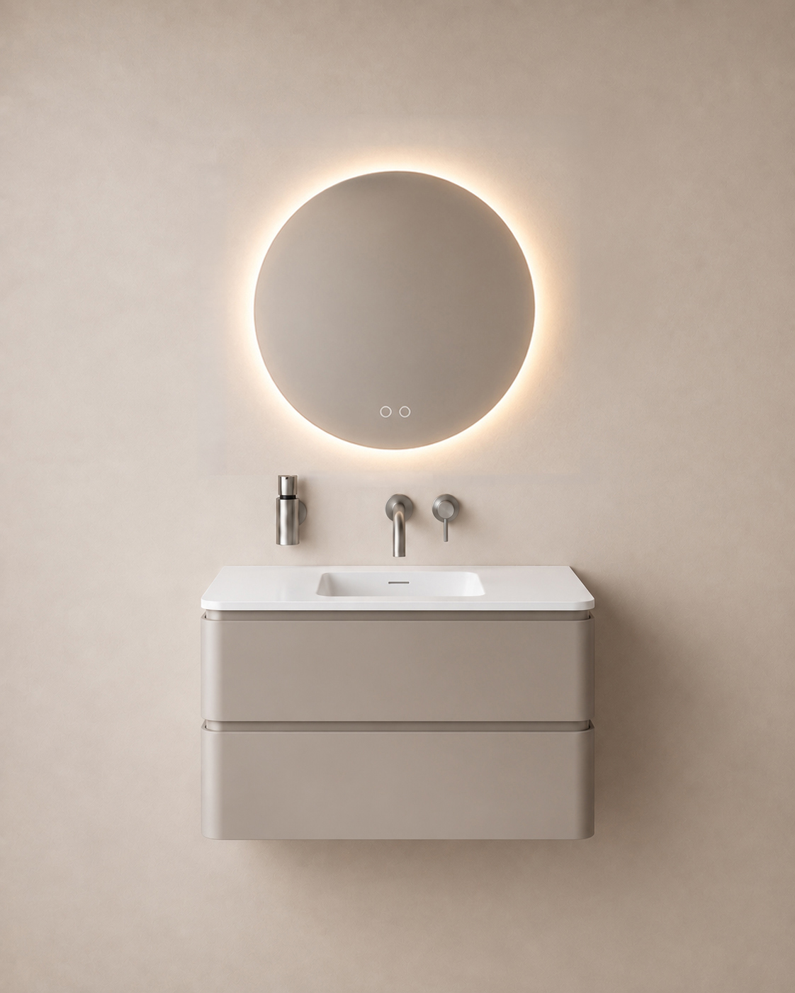 Lumora spiegel rond met LED, dimbaar en spiegelverwarming 60 cm