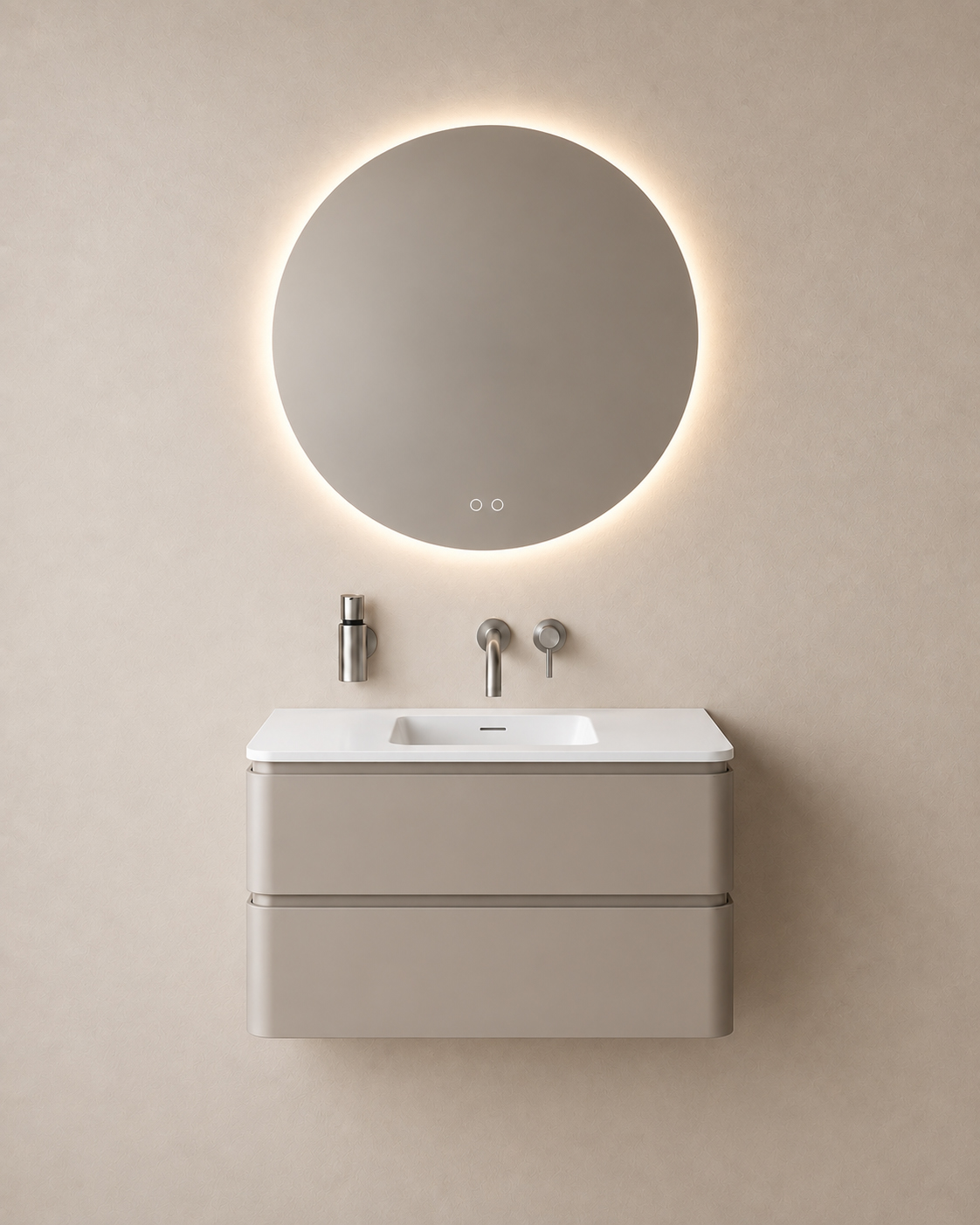 Lumora spiegel rond met LED, dimbaar en spiegelverwarming 80 cm