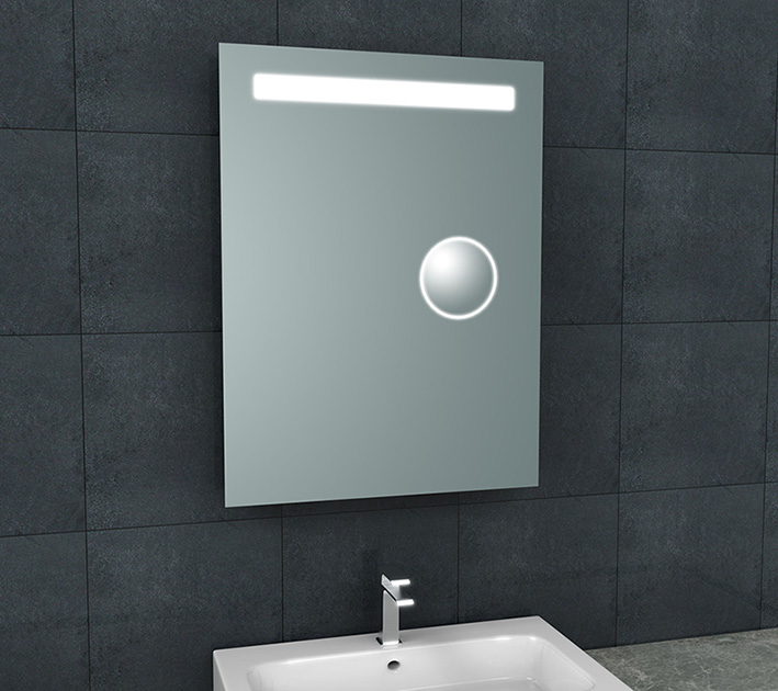 Tigris spiegel rechthoek met LED en scheerspiegel 60 x 80 cm - 38.3774