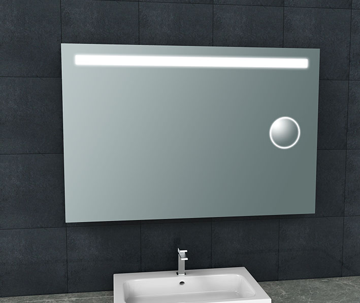 Tigris spiegel rechthoek met LED en scheerspiegel 120 x 80 cm - 38.3777