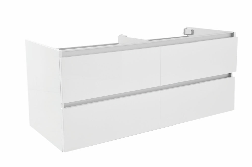 Vision onderkast met 4 laden 2 uitsparingen 120 x 46 cm glans wit - 38.3903