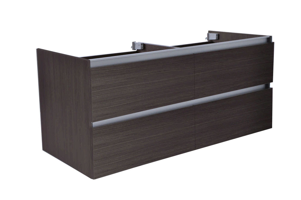 Vision onderkast met 4 laden 2 uitsparingen 120 x 46 cm houtnerf grijs - 38.3908