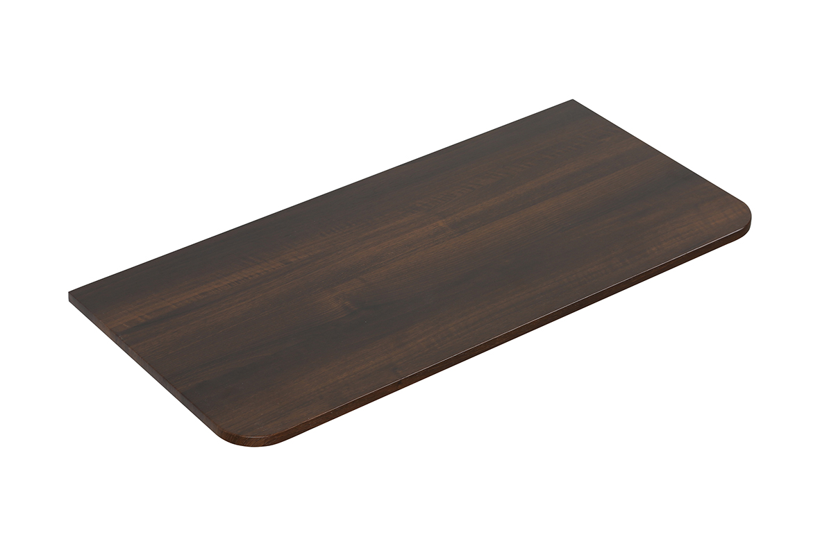 Sulora topblad afgeronde hoeken 120 x 48 cm walnoot