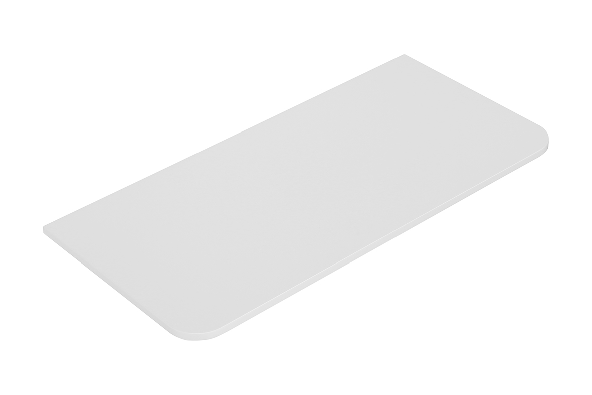Novira topblad afgeronde hoeken 100 x 48 cm mat wit