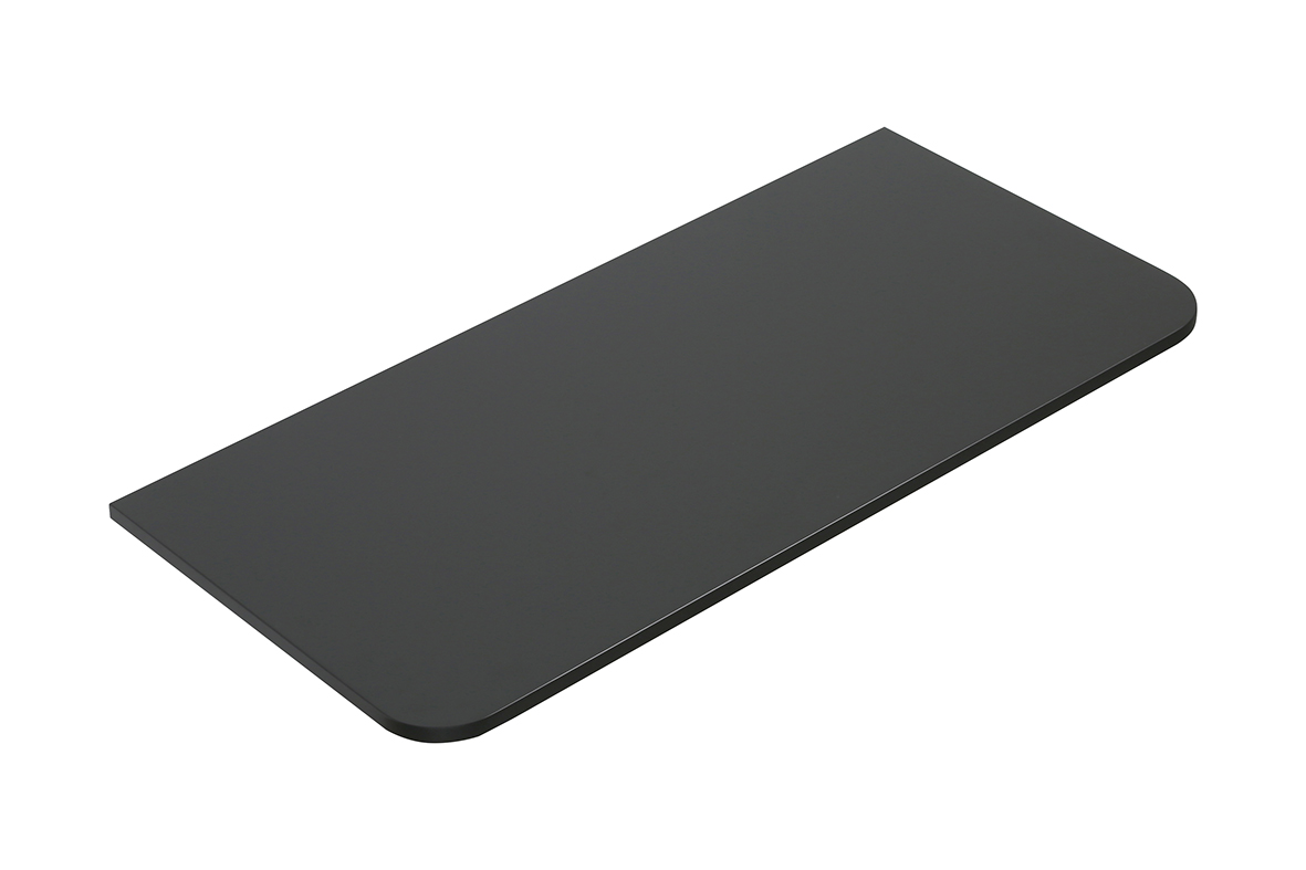 Novira topblad afgeronde hoeken 120 x 48 cm mat zwart