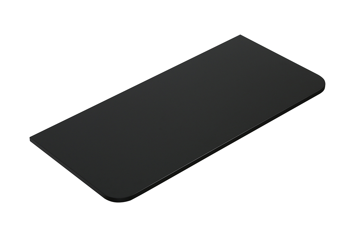 Sulora topblad afgeronde hoeken 100 x 48 cm mat zwart
