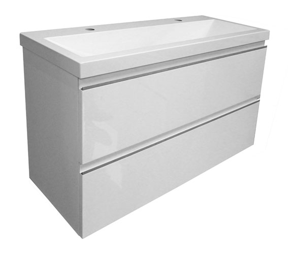 Shall onderkast 100 x 36 cm glans wit - 38.4010