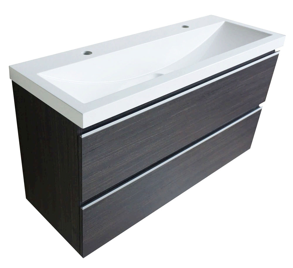 Shall onderkast 100 x 36 cm houtnerf grijs - 38.4012