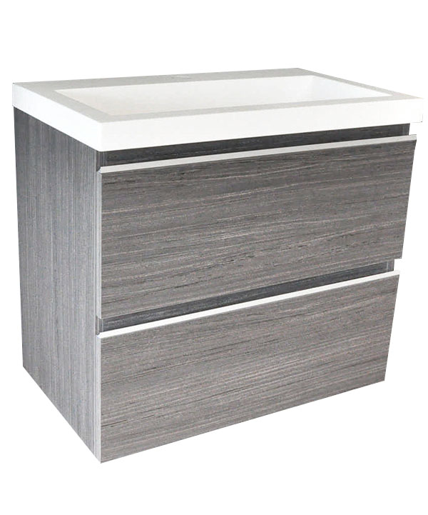 Shall onderkast 60 x 36 cm houtnerf grijs - 38.4022