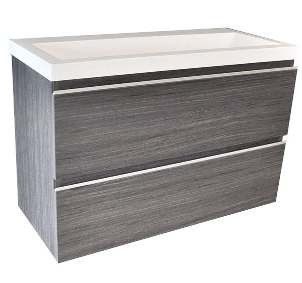 Shall onderkast 80 x 36 cm houtnerf grijs - 38.4032