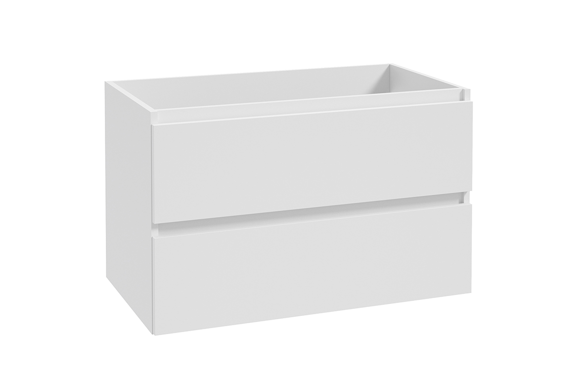 Alvara onderkast met 2 laden 1 uitsparing 80 x 46 cm mat wit