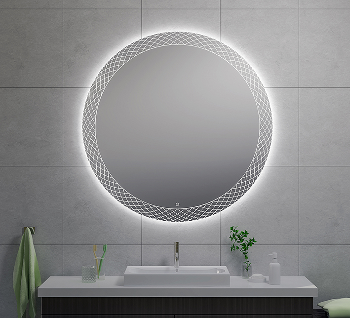 Deco spiegel rond met LED, dimbaar 120 cm - 38.4108