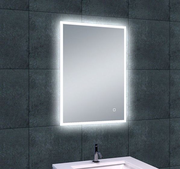 Quatro spiegel rechthoek met LED, dimbaar en spiegelverwarming 70 x 50 cm - 38.4110