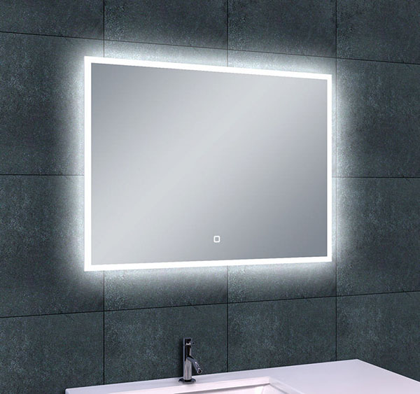 Quatro spiegel rechthoek met LED, dimbaar en spiegelverwarming 80 x 60 cm - 38.4111