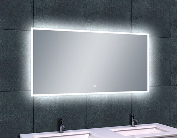 Quatro spiegel rechthoek met LED, dimbaar en spiegelverwarming 120 x 60 cm - 38.4112
