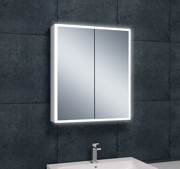 Quatro spiegelkast met LED, dimbaar 60 x 70 x 13 cm - 38.4160