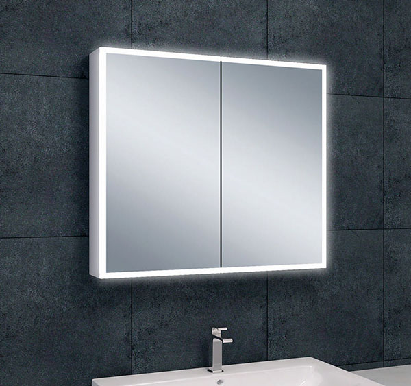 Quatro spiegelkast met LED, dimbaar 80 x 70 x 13 cm - 38.4161