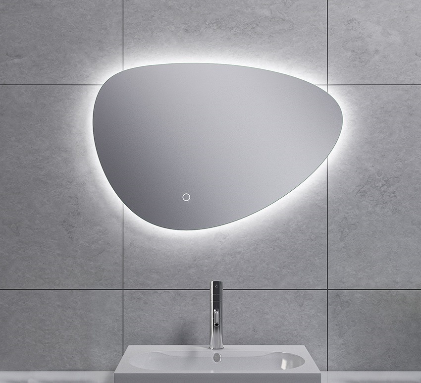 Uovo spiegel eirond met LED, dimbaar 60 cm - 38.4162