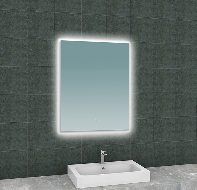 Soul spiegel rechthoek met LED, dimbaar en spiegelverwarming 60 x 80 cm - 38.4183