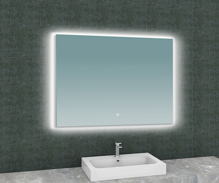 Soul spiegel rechthoek met LED, dimbaar en spiegelverwarming 100 x 80 cm - 38.4185