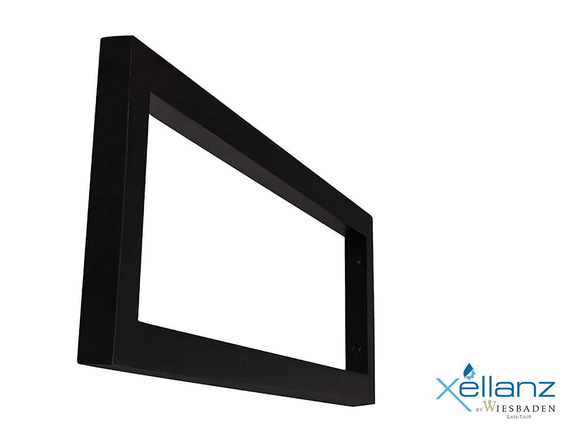 Modul support beugel 40 x 14 cm vierkant mat zwart - 38.4252