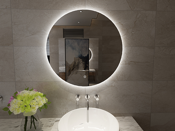 Giro ronde spiegel + LED 80 cm