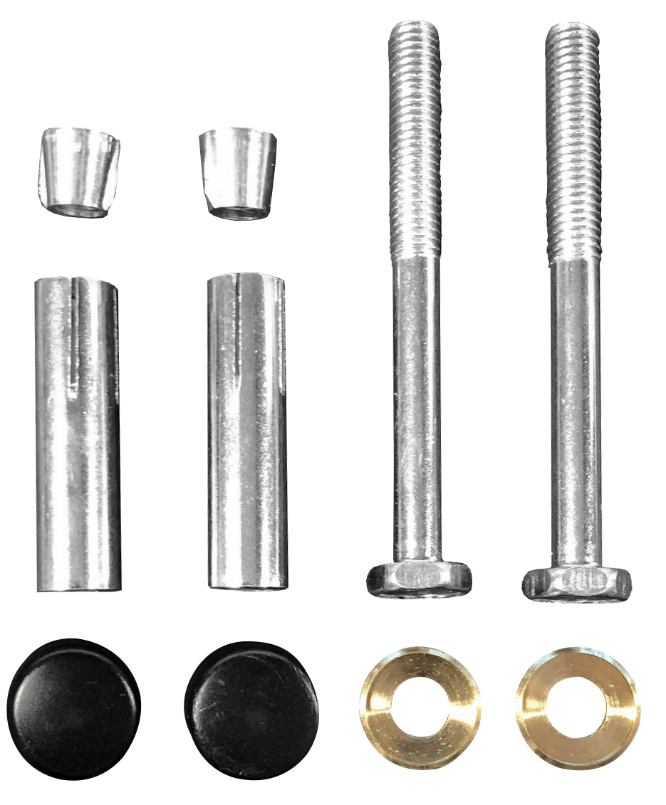 Schroevenset tbv supportbeugel mat zwart, 2 stuks - 38.6522