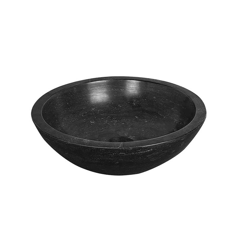 Raw waskom rond 40x12 cm hardsteen gezoet - 39.3520