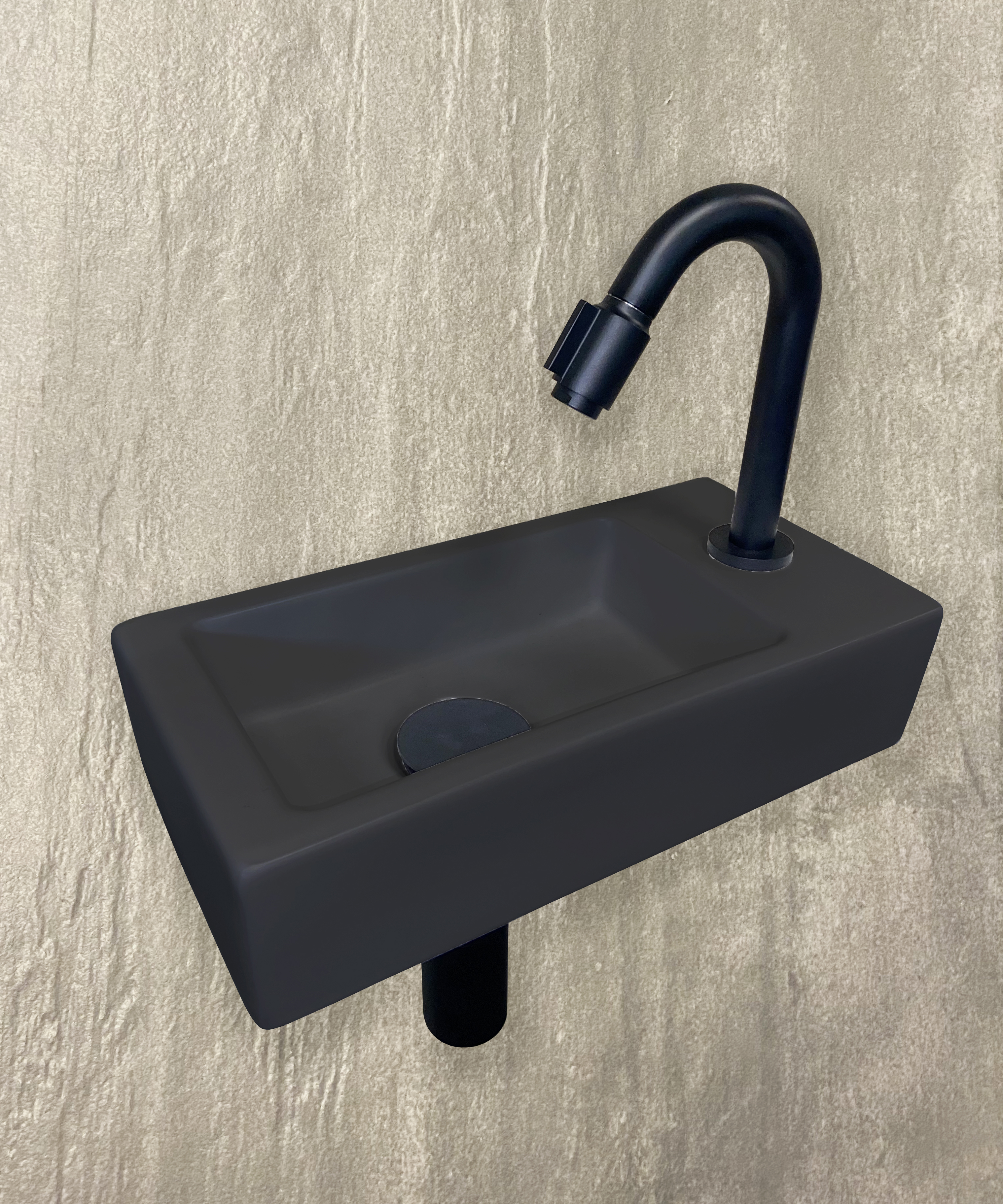 One Pack Mini-Rhea rechts fontein 36 x 18 cm Quartz - 39.3613