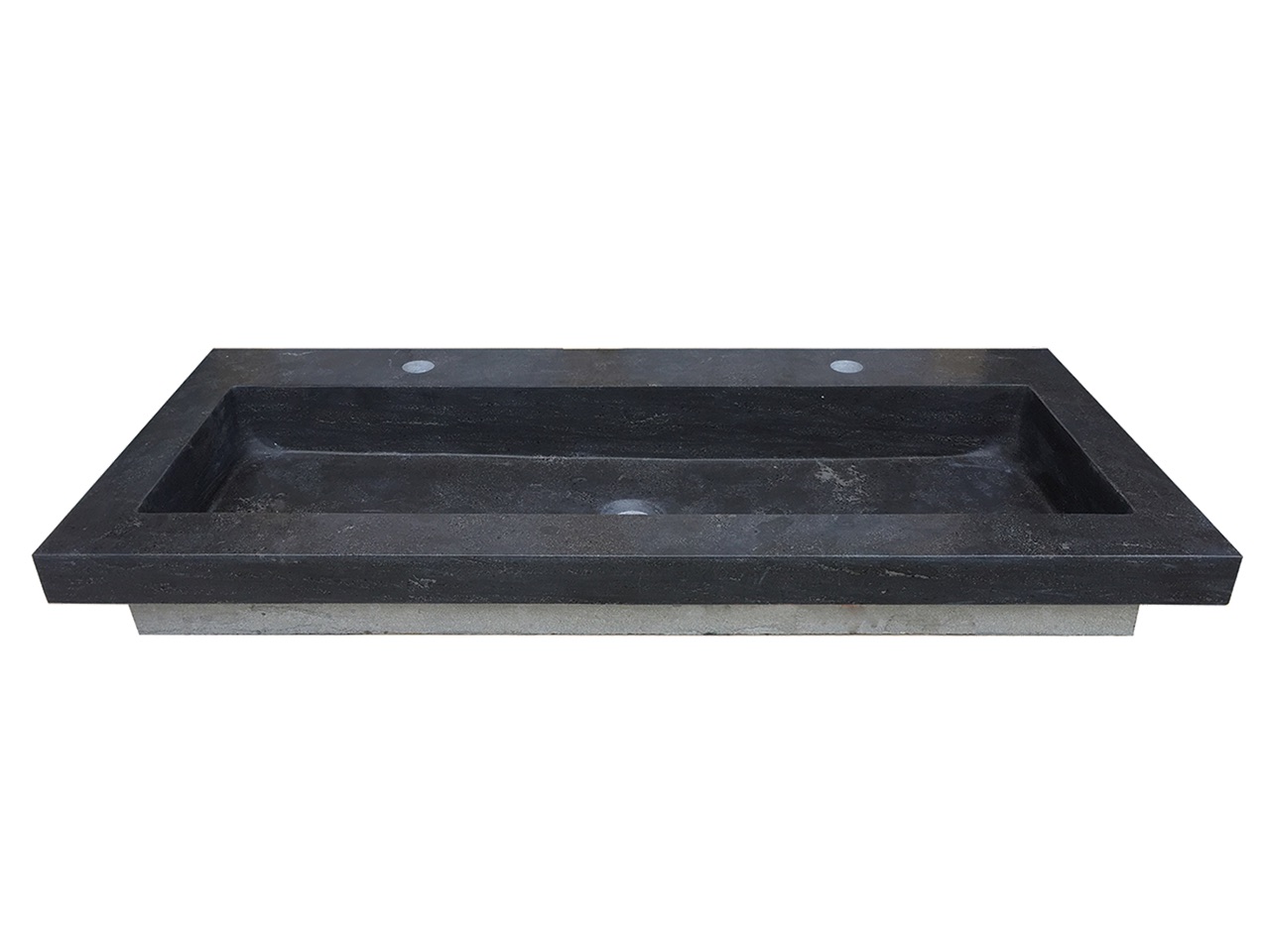 Raw wastafel enkel met 2 kraangaten 120x46x5 cm hardsteen gezoet - 39.3770